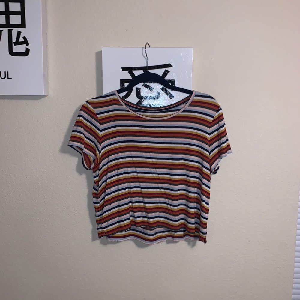 Colorful stripped crop top